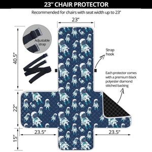 Cute Astronaut Pattern Print Armchair Protector