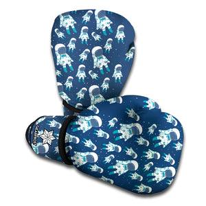 Cute Astronaut Pattern Print Boxing Gloves