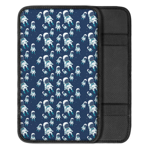 Cute Astronaut Pattern Print Car Center Console Cover