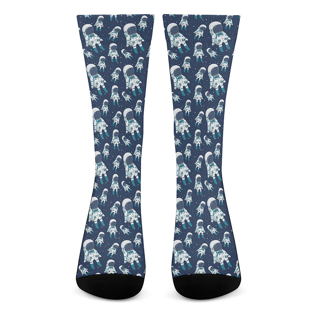 Cute Astronaut Pattern Print Crew Socks