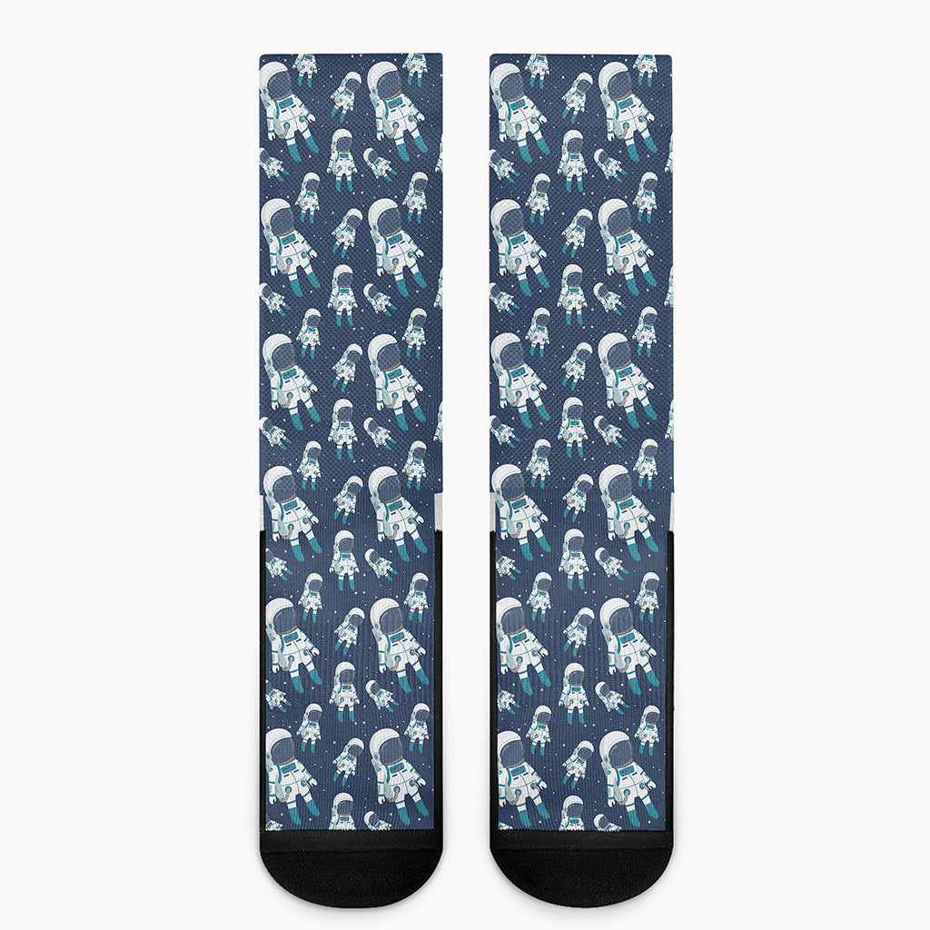 Cute Astronaut Pattern Print Crew Socks