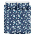 Cute Astronaut Pattern Print Duvet Cover Bedding Set