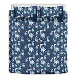 Cute Astronaut Pattern Print Duvet Cover Bedding Set