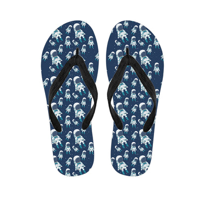 Cute Astronaut Pattern Print Flip Flops
