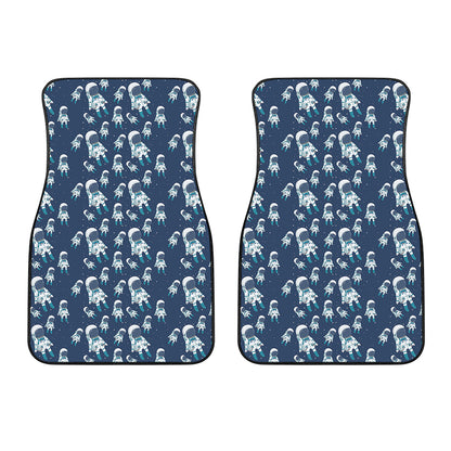 Cute Astronaut Pattern Print Front Car Floor Mats