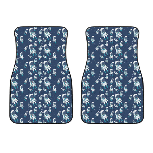 Cute Astronaut Pattern Print Front Car Floor Mats