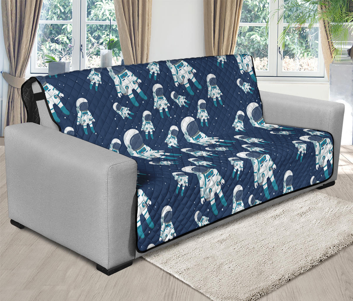 Cute Astronaut Pattern Print Futon Protector