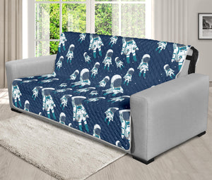 Cute Astronaut Pattern Print Futon Protector