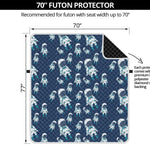 Cute Astronaut Pattern Print Futon Protector