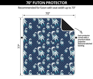 Cute Astronaut Pattern Print Futon Protector