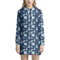Cute Astronaut Pattern Print Pullover Hoodie Dress