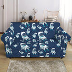 Cute Astronaut Pattern Print Loveseat Slipcover