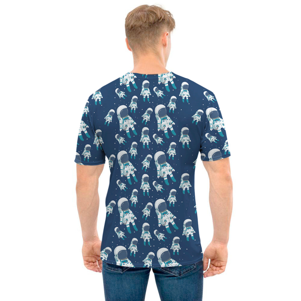 Cute Astronaut Pattern Print Men's T-Shirt