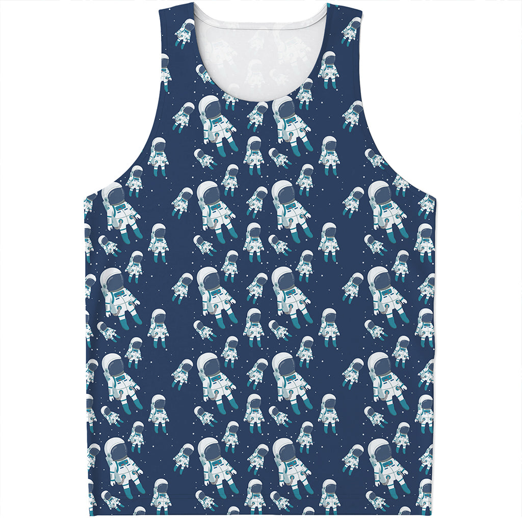 Cute Astronaut Pattern Print Men's Tank Top