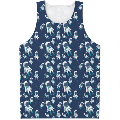 Cute Astronaut Pattern Print Men's Tank Top