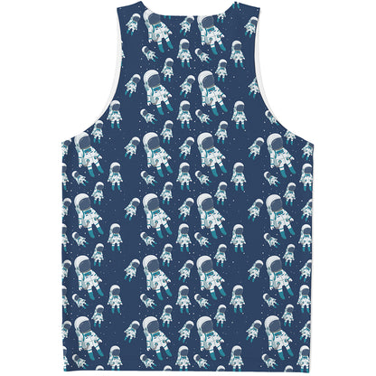 Cute Astronaut Pattern Print Men's Tank Top