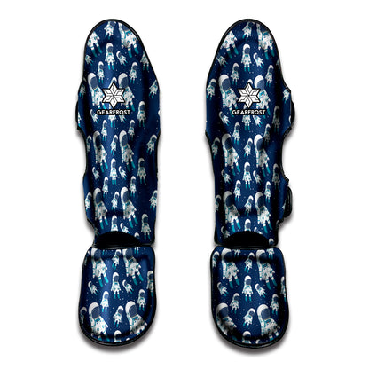 Cute Astronaut Pattern Print Muay Thai Shin Guard