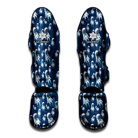 Cute Astronaut Pattern Print Muay Thai Shin Guard