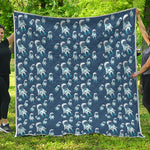 Cute Astronaut Pattern Print Quilt