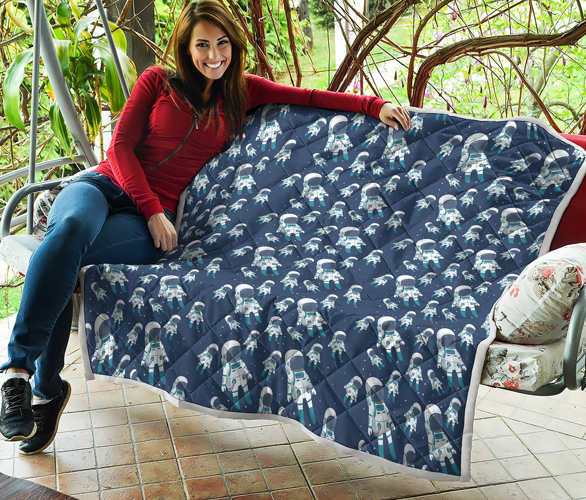 Cute Astronaut Pattern Print Quilt