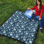 Cute Astronaut Pattern Print Quilt