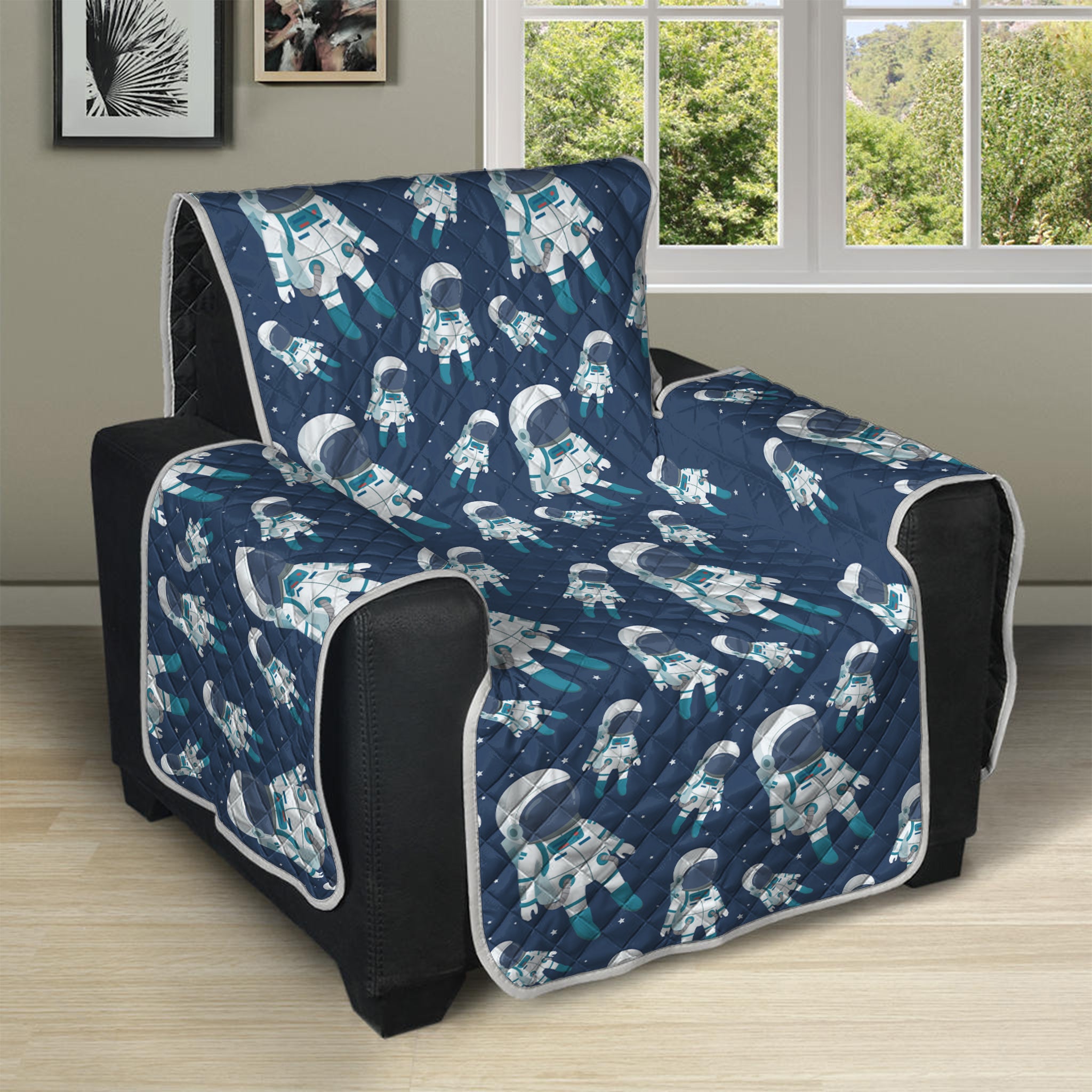 Cute Astronaut Pattern Print Recliner Protector