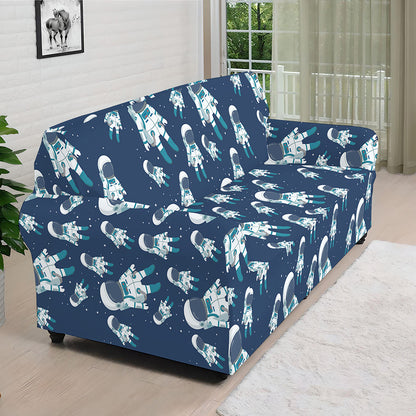 Cute Astronaut Pattern Print Sofa Cover
