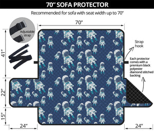 Cute Astronaut Pattern Print Sofa Protector