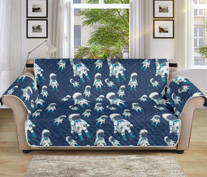 Cute Astronaut Pattern Print Sofa Protector