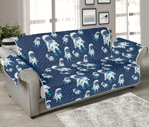 Cute Astronaut Pattern Print Sofa Protector