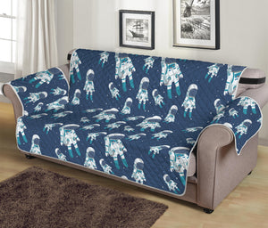 Cute Astronaut Pattern Print Sofa Protector