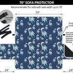 Cute Astronaut Pattern Print Sofa Protector