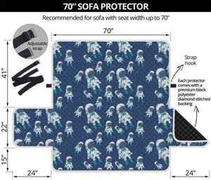 Cute Astronaut Pattern Print Sofa Protector