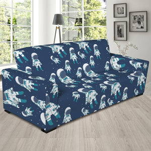 Cute Astronaut Pattern Print Sofa Slipcover