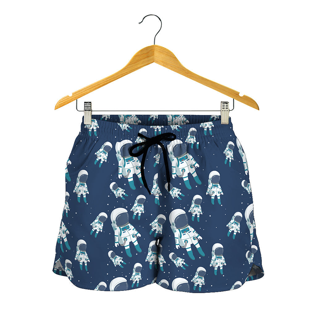 Cute Astronaut Pattern Print Women's Shorts