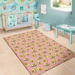 Cute Avocado Pattern Print Area Rug