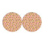 Cute Avocado Pattern Print Car Coasters