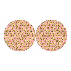 Cute Avocado Pattern Print Car Coasters