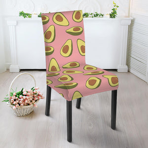 Cute Avocado Pattern Print Dining Chair Slipcover