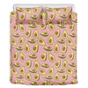 Cute Avocado Pattern Print Duvet Cover Bedding Set