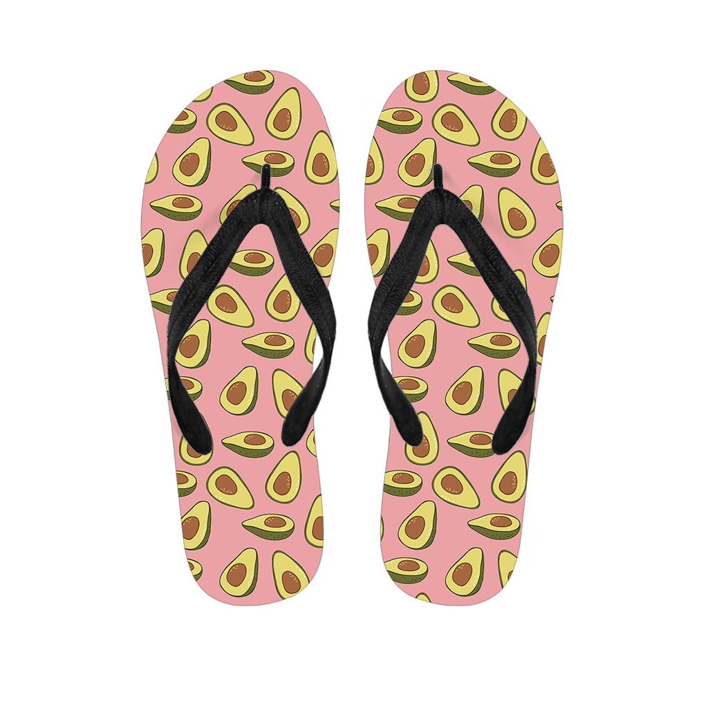 Cute Avocado Pattern Print Flip Flops