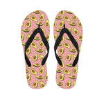 Cute Avocado Pattern Print Flip Flops