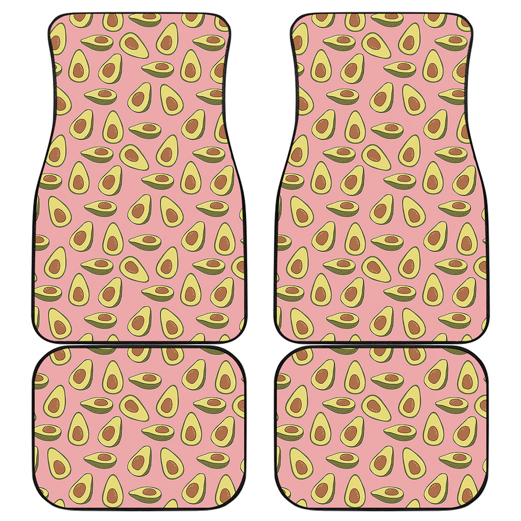 Cute Avocado Pattern Print Front and Back Car Floor Mats
