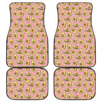 Cute Avocado Pattern Print Front and Back Car Floor Mats