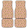 Cute Avocado Pattern Print Front and Back Car Floor Mats