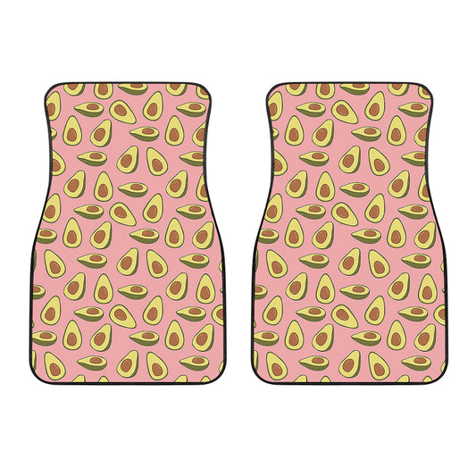 Cute Avocado Pattern Print Front Car Floor Mats