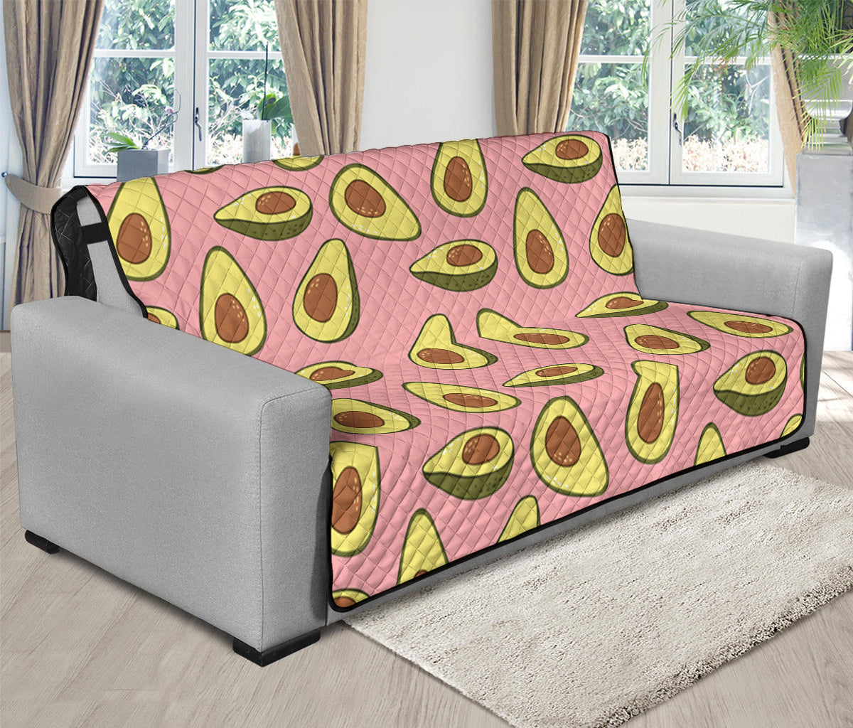 Cute Avocado Pattern Print Futon Protector