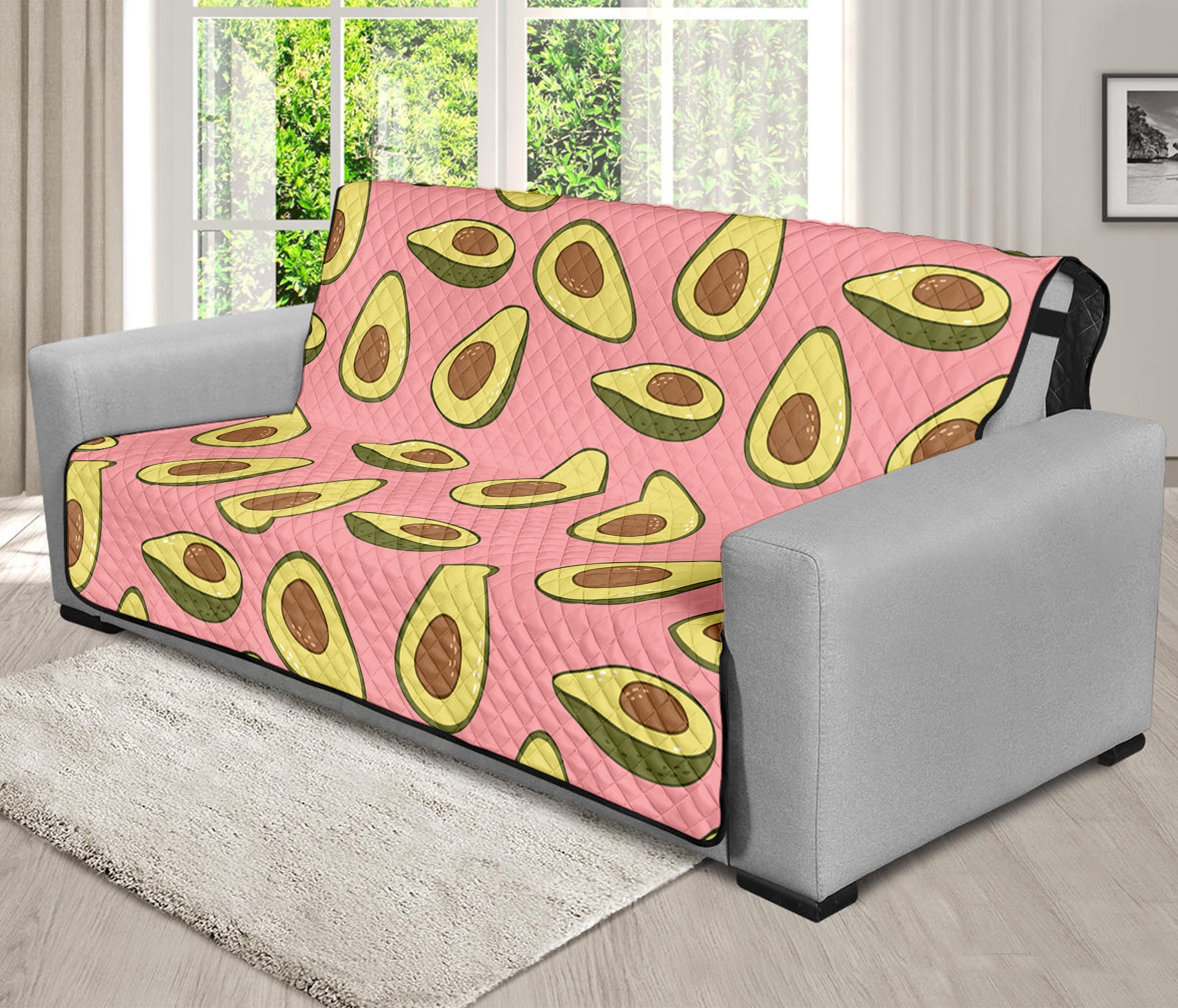 Cute Avocado Pattern Print Futon Protector