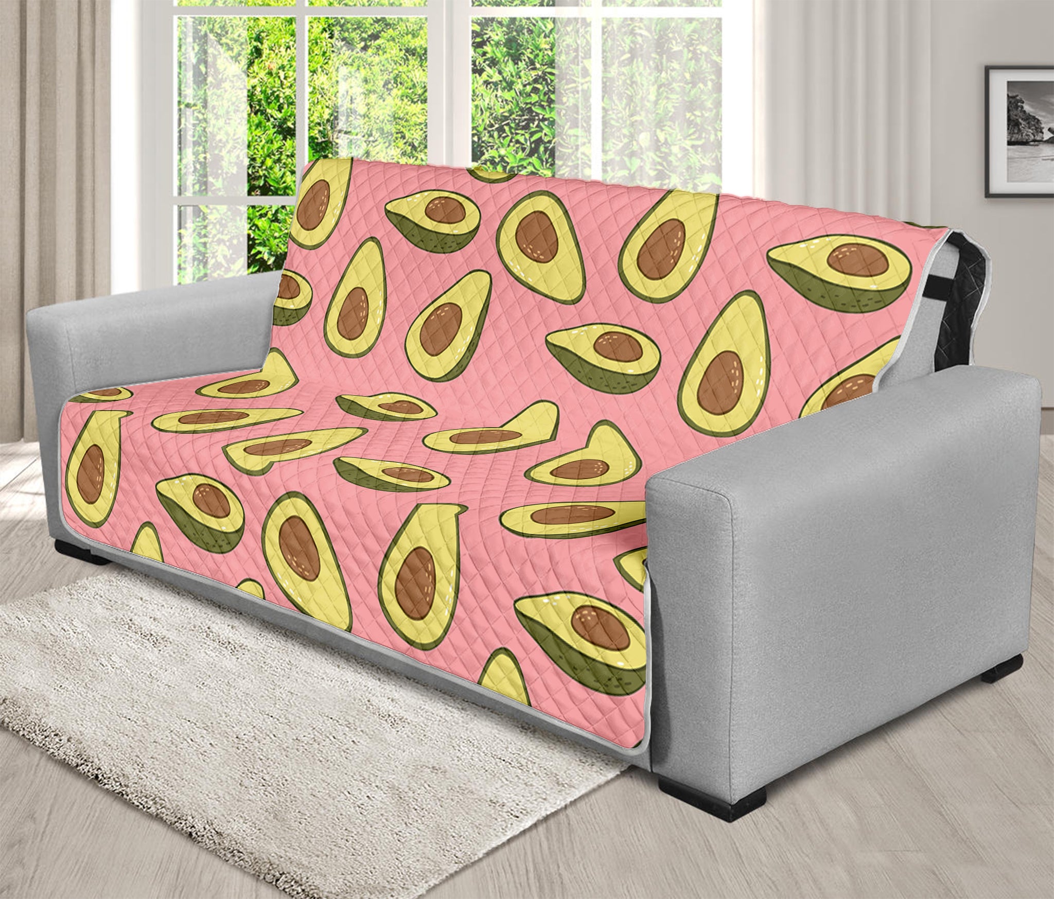 Cute Avocado Pattern Print Futon Protector