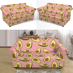 Cute Avocado Pattern Print Loveseat Slipcover